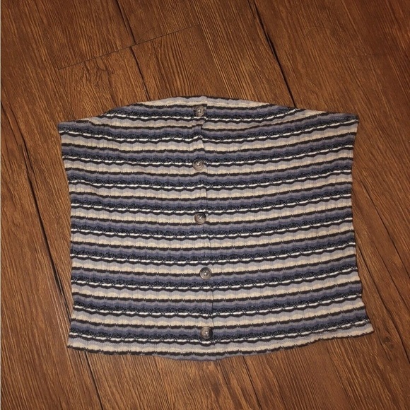 American Eagle Striped Button Up Tub Top!! - Picture 2 of 3